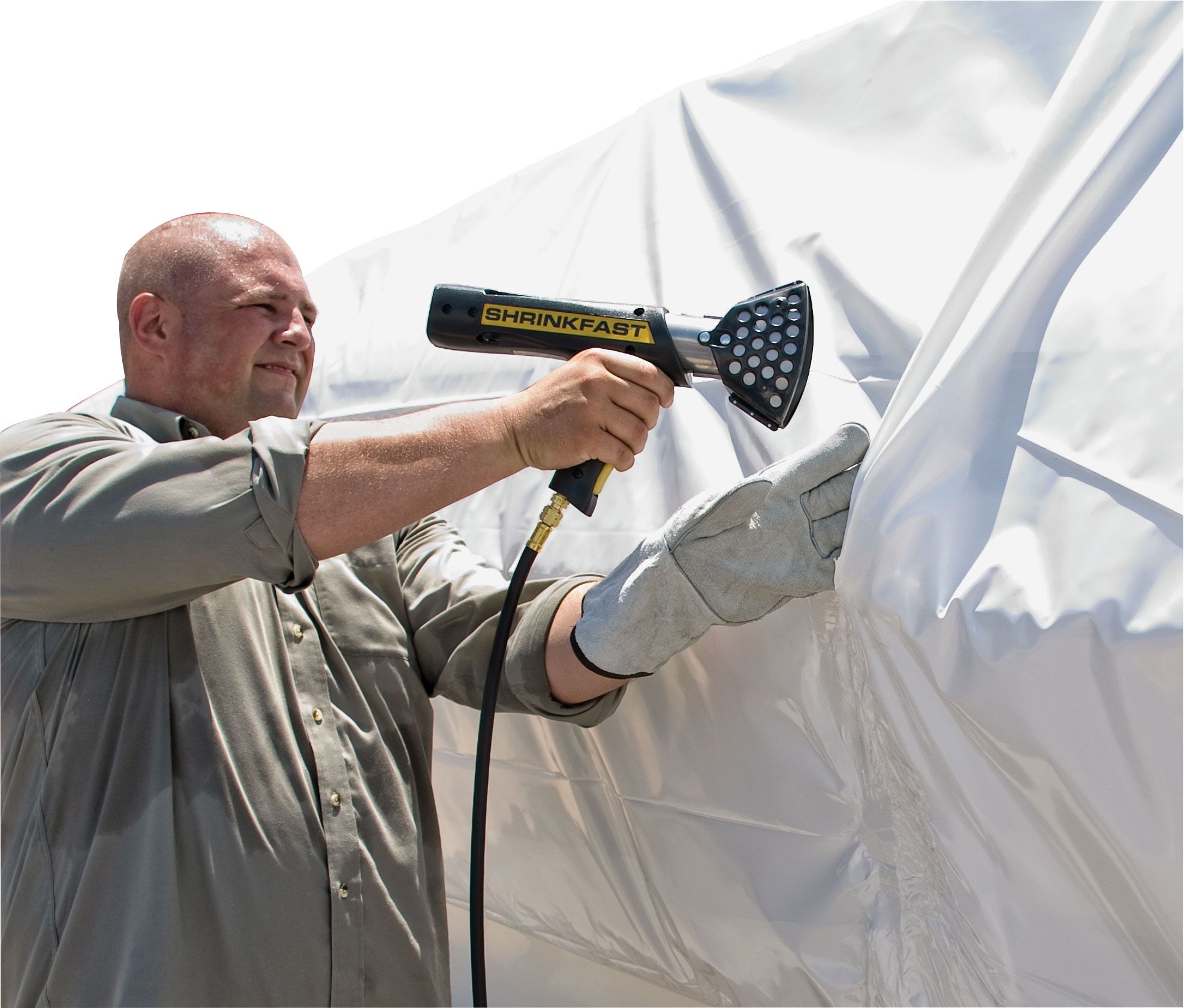 It takes a little preparation to shrink-wrap yet still accommodate over-winter work on board.